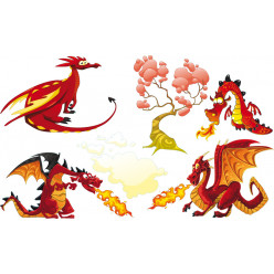 Stickers kit 4 dragons
