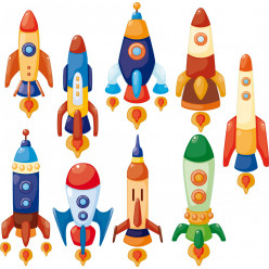 Stickers kit 9 fusées