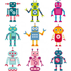 Stickers kit 9 robots