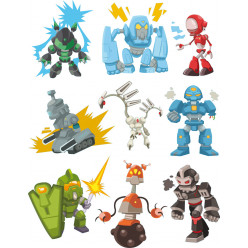 Stickers kit 9 robots