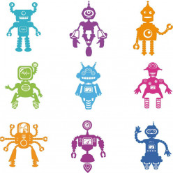 Stickers kit 9 robots