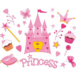 Stickers kit accessoires princesse