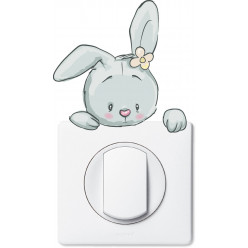 Stickers lapin pour prise et interrupteur