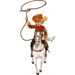 Stickers lasso cowboy