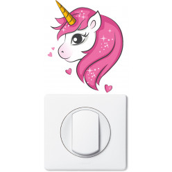 Stickers licorne pour prise et interrupteur