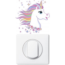 Stickers licorne pour prise et interrupteur