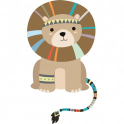 Stickers lion indien