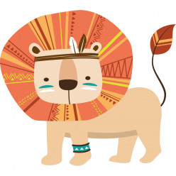 Stickers lion indien