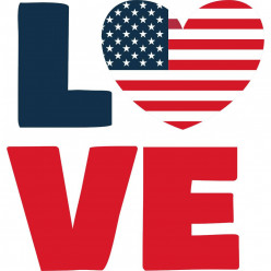 Stickers love USA