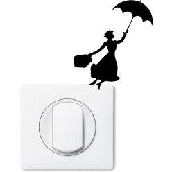 Stickers mary poppins pour prise et interrupteur