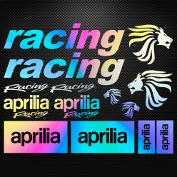 Stickers moto holographique - Aprilia Racing