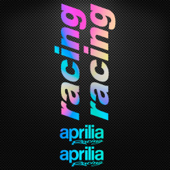 Stickers moto holographique - Aprilia Racing