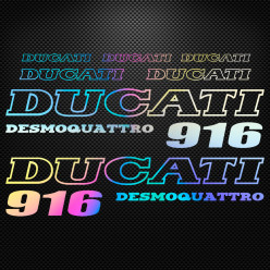 Stickers moto holographique - Ducati Desmoquattro 916