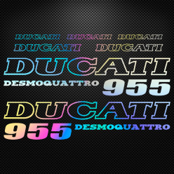 Stickers moto holographique - Ducati Desmoquattro 955