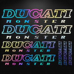 Stickers moto holographique - Ducati Monster