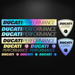 Stickers moto holographique - Ducati Performance