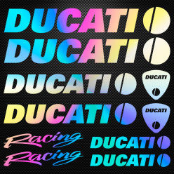 Stickers moto holographique - Ducati Racing