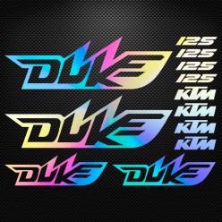 Stickers moto holographique - KTM DUKE 125