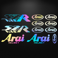 Stickers moto holographique - Pour casque Arai Helmet SZR Vas