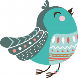 Stickers oiseau indien