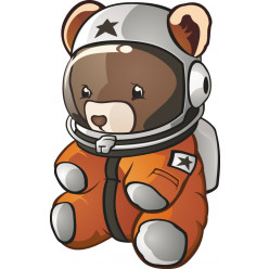 Stickers ourson cosmonaute