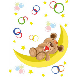 Stickers ourson dormeur