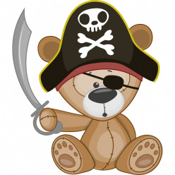 Stickers ourson pirate