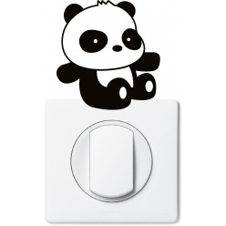 Stickers panda pour prise et interrupteur