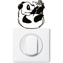 Stickers panda pour prise et interrupteur