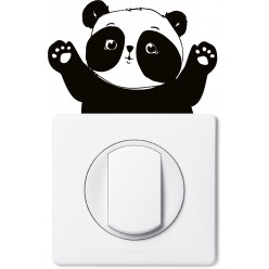 Stickers panda pour prise et interrupteur