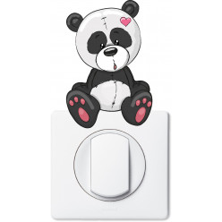 Stickers panda pour prise et interrupteur