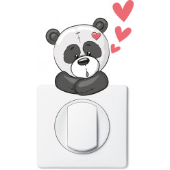 Stickers panda pour prise et interrupteur