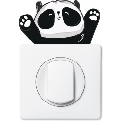 Stickers panda pour prise et interrupteur