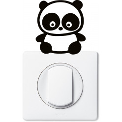 Stickers panda pour prise et interrupteur