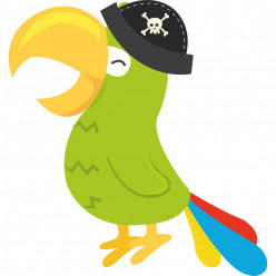 Stickers perroquet pirate