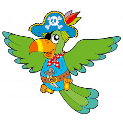 Stickers Perroquet Pirate