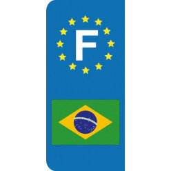 Stickers Plaque Brésil