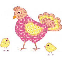 Stickers poule et poussins