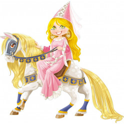 Stickers princesse à cheval