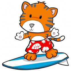 Stickers Renard Surf