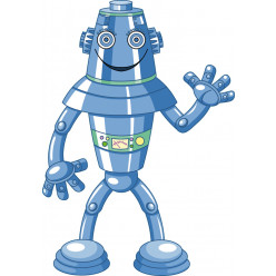 Stickers robot bleu