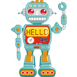 Stickers robot hello