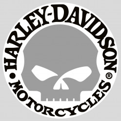 Stickers skull harley davidson