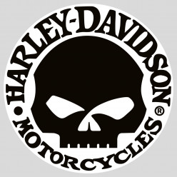 Stickers skull harley davidson