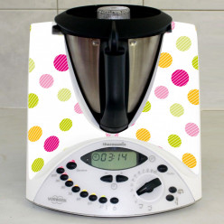 Stickers Thermomix TM 31 A pois multucolore 5 
