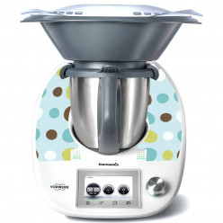 Stickers Thermomix TM 5 A pois bleus