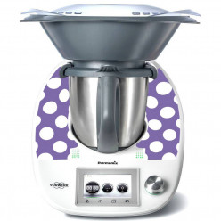 Stickers Thermomix TM 5 Violet à pois