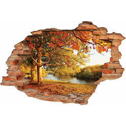 Stickers Trompe l'oeil 3D Automne