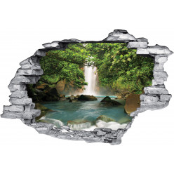 Stickers Trompe l'oeil 3D Chute D'eau 