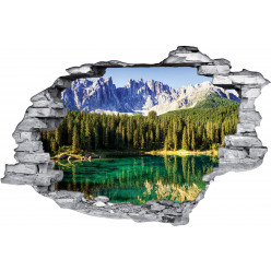 Stickers Trompe l'oeil 3D Lac 